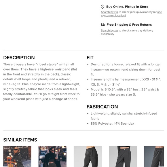 ALO high waist pursuit trouser (PRICEDROP) - Picture 4 of 6